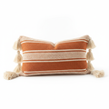 Terracotta Woven Stripe Lumbar Pillow