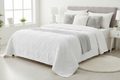 White Geometric Diamond Quilt
