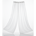 White Sheer Rod Pocket Curtains Pair