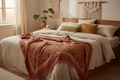 Terracotta Block Print Boho Quilt