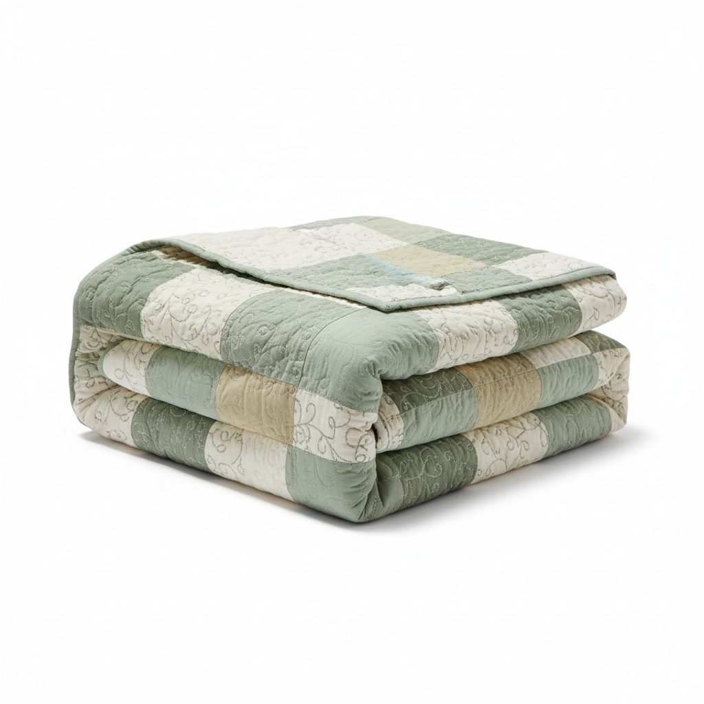 Sage & Ivory Patchwork Quilt