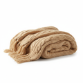 Oatmeal Chunky Knit Throw Blanket